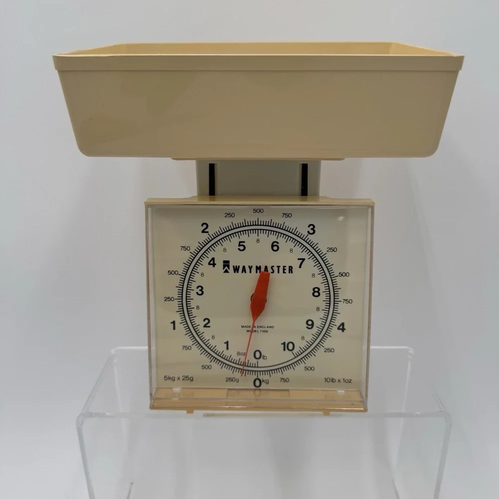 Vintage Kitchen‎ Scale Acrylic Waymaster Made in England Front 10 lb 25g